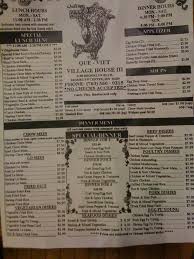 Que Viet Village House Menu Menu For Que Viet Village House Brooklyn Center Twin Cities