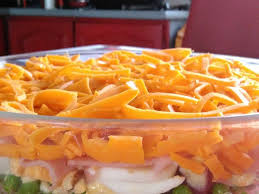 Salade A 8 Etages Recette En 2020 Recettes De Cuisine Recette Salade Idee Legume
