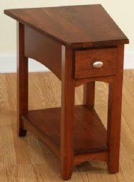 Hopewood Modern Shaker Wedge End Table Wedge End Table Recliner Table Amish Furniture