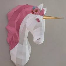 Paper Giraffe Trophy Giraffe Head Download Paper Craft Animal Faux Taxidermy Head 3d Model Papercraft Diy Lowpoly Diy Paper Sculpture In 2020 Unicorn Pattern Paper Crafts Unicorn Head