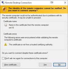 On their previous, older thin clients which they ran rdp client version 6, the barcodescanners worked perfectly. Custom X 509 Certificate In Windows 10 Remote Desktop Service Hacker S Ramblings