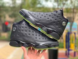 Black And Yellow 13s Melo Cheap Air Jordan 13 Retro Altitude Black Green For Sale Jordan 13 Air Jordans Jordan Shoes New Release