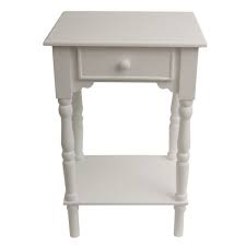Satin White 1 Drawer Accent Table From Kirkland S In 2020 Classic Side Table White End Tables Decor Therapy