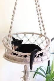 cat bed macrame cat hammock pendant bed for cat pendant cat house cat hammock macrame hammock macrame