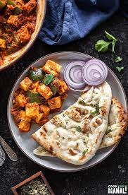 Indian Cottage Cheese And Bell Peppers Are Cooked In Freshly Ground Spicy Masala Kadai Paneer Is One Indian Food Recipes Indian Food Photography Food Flatlay