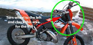 dirt bike vin info