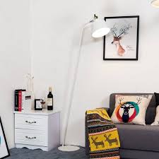 Luxury Post Modern Design Floor Lamp Black White Metal Stand Light Living Room Bedroom Reading Lamp Adjustable E27 Led Bulb Post Modern Design Floor Lamp Black White Metal Stand Light Living Room Bedroom Reading Lamp