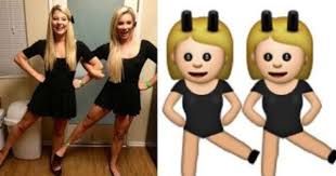 Black And White Duos Halloween Emoji Dancing Girls Halloween Costume Juxtapost Com Halloween Costumes For Girls Halloween Girl Duo Costumes
