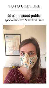Patron Masque Artisanal Anti Buee Pour Les Lunettes Et Qui N Ecrase Pas L Arete Du Nez En 2020 Masque Couture Tutoriel Tuto Couture