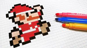 Pixel Art De Navidad Como Dibujar A Papa Noel Mario Bros Como Dibujar A Santa Dibujos Pixelados Pixel Art