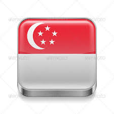 Metal Icon Of Singapore Metal Icon Flag Colors