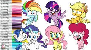 What types of fantastical adventures do they go on together? My Little Pony Pony Life Coloring Book Pages Mane 6 Fluttershy Rarity Rainbow Dash Applejack Pinkie Youtube