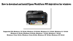 Scanner driver and epson scan utility v5.2.2.4. How To Download And Install Epson Workforce Wf 2650 Driver Windows 10 8 1 8 7 Vista Xp Youtube