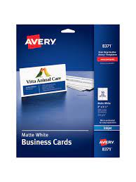 200 cards ( $0.20 each) $39.95. Avery Inkjet Microperforated Business Cards Sure Feed Technology 2 X 3 12 Matte White Pack Of 250 Office Depot