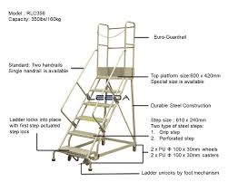 We carry dozens of ladder types for both professionals and homeowners alike. 6 Step Rolling Ladder Industrial Steel Rolling Ladder
