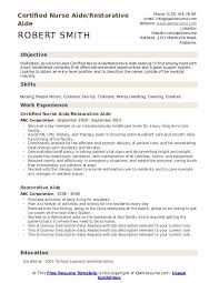 restorative aide resume samples