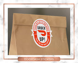 Doordash Dasher Delivery Driver Stickers Bag Stickers Etsy In 2020 Order Up Computer Sticker Doordash