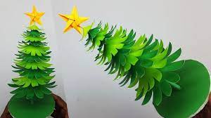 3d Paper Christmas Tree Diy Tutorial How To Make A Paper Xmas Tree Christmas Christmastree Paper Christmas Tree Christmas Trees For Kids Diy Christmas Tree