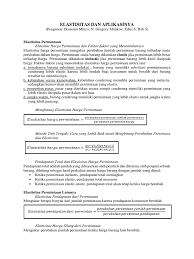 .maka dengan menggunakan metode titik tengah dihitung sebagai berikut: Elastisitas Dan Aplikasinya