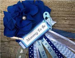 Navy Blue Mommy To Be Corsage Baby Shower Corsage Grandma To Be Corsage Mom Badge Blue Boy Cor Baby Shower Corsage Baby Shower Badge Baby Shower Elephants Girl