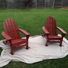 A Pop Of Red Painted Adirondack Chairs Bright Green Door Adirondackchairs Adirondack Chairs Painted Outdoor Chairs Adirondack Chairs