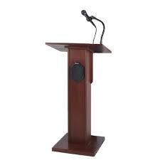 Amplivox Sound Systems Clear H Style Acrylic With Wood Sides And Floor Panel Lectern Wayfair Lectern Lecterns Sound System