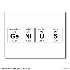 Genius Periodic Table Postcard Zazzle Co Uk In 2020 Periodic Table Words Math Quotes Chemistry Drawing