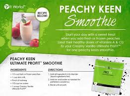 Peachy Keen Ultimate Profit Formula Smoothie Recipe Profit Recipes It Works Products Shake Recipes