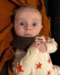 Baby Beard Boy Thanks to uncle Hamish for the knitted beard Tag a baby who  needs a beard 🧔‍♂️