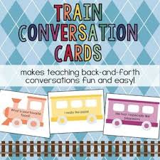 25 english conversation topics perfect for children's english lessons. Train Conversation Cards Conversation Cards Conversation Skills Social Thinking Activities