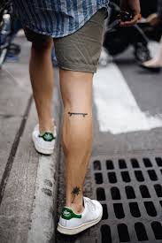 Have Praying Hands In Palm Tree Area Leg Tattoo Men Cool Small Tattoos Small Tattoos For Guys