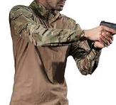 Camisa táctica militar de manga larga para hombre, transpirable, para caza,  combate, secado rápido, para exteriores, con cremallera frontal de 1/4, ...