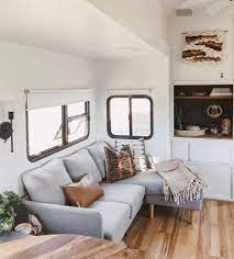 Booth (makes bed) sofa type sleeper sofa. Rv Sofa Bed Upgrade Ideas For Your Camper Remodel Barefoot Detour