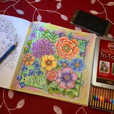 Johanna basford world of flowers finished pages. It S Done My Second Page From World Of Flowers Coloring Book How Do You Guys Like It Coloringbook Worldo Coloring Books Book Flowers Flower Art