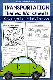Kindergarten and grade 1 kids trace the letters in alphabetical order and color the . Transportation Worksheets For Kindergarten And First Grade Mamas Learning Corner