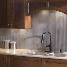 Having a metal backsplash can add a very different look to your kitchen. Fasade Rib 18 X 24 Vinyl Backsplash Tile 5 Pk At Menards