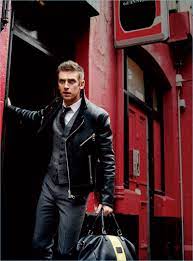 Jordan Barrett Channels George Michael For British Gq Style Leather Jacket Outfit Men Leather Jacket Outfits Jackets Men Fashion