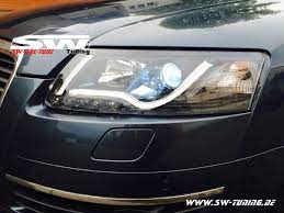 Sw Drltube Hid Headlights Audi A6 4f 04 07 Led Drl Lighttube Black Tuning Online Kaufen Audi Audi A6 Hid Headlights