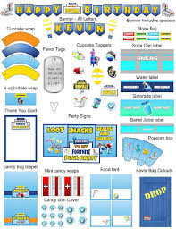 Fortnite Birthday Pool Party Instant Set This Listing Is For A Printable Digital File For Pr Pool Birthday Party Birthday Party Printables Boy Birthday Parties