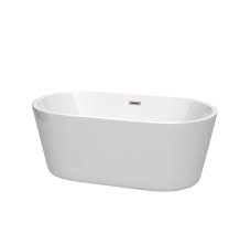 This graceful one piece freestanding bathtub reinforces its appealing design as an exciting staple in any modern bathroom d?cor without compromising the relaxing look or feel of sheer. Wyndham Collection Wcobt101260bntrim Carissa 60 Build Com