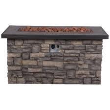 Csa certified burner pan kits. 48 Sevilla Outdoor Propane Gas Fire Pit With Lava Rocks Shine Company Inc Target