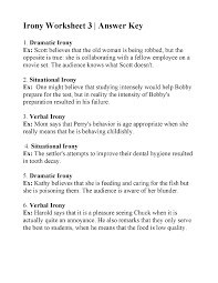 Irony Worksheet 3 Answers Irony Reading Worksheets Situational Irony Remember, a theme is a lesson or message in the story. irony worksheet 3 answers irony
