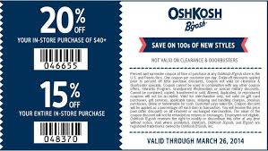 Oshkosh B Gosh 15 20 Off Printable Coupon Printable Coupons Free Printable Coupons Oshkosh