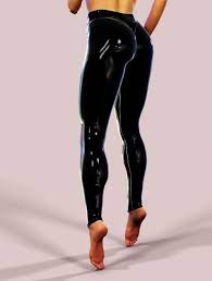 Latex Look Rubber Leggings BDSM Women Clothing Black Wet Look - Etsy Israel