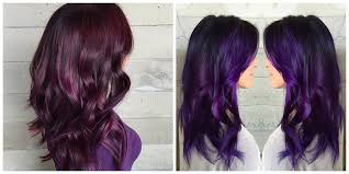 Diseños de color en cabello corto. Pelo Morado Oscuro Misterioso Orientaciones De La Coloracion Del Pelo