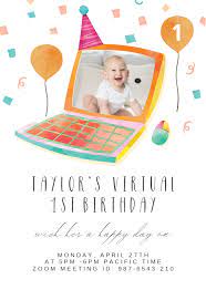 Virtual First Invitation Template Free Greetings Island Birthday Invitation Template Birthday Party Invitations Free Virtual Birthday Party