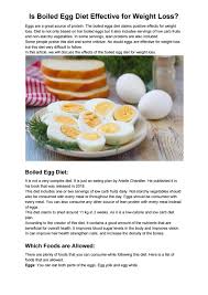 Is the egg diet meal plan for weight loss effective? Is Boiled Egg Diet Effective For Weight Loss By Annasmith6244 Issuu