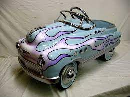Really Cool Purple Flamed Baby Blue Buick Pedal Car Toy Pedal Cars Vintage Pedal Cars Pedal Cars