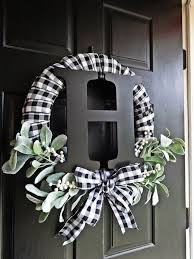 Black And White Plaid Christmas Wreath Buffalo Plaid Wreath White And Black Wreath Lambs Ear Wreath Monogram Winter Wreath Everyday Wreath Buffalo Check Spring Wreath Black Wreath Trendy Wreaths Christmas Wreaths