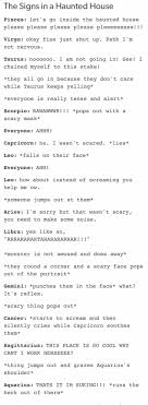 Lol I Know All Of My Friends Zodiac Signs So Together In The Haunted House We D Probably Get Zodiac Star Signs Zodiac Signs Sagittarius Zodiac Signs Funny